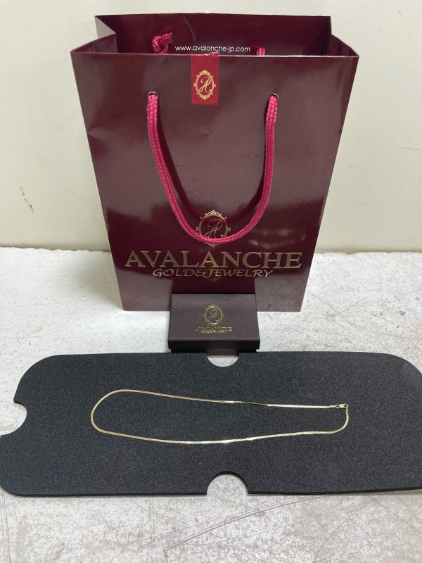 ♯【AVALANCHE】アヴァランチ　10KT　イエローゴールド　ネックレス　10金　K10　箱付き　中古美品　2.63ｇ　約45ｃｍ