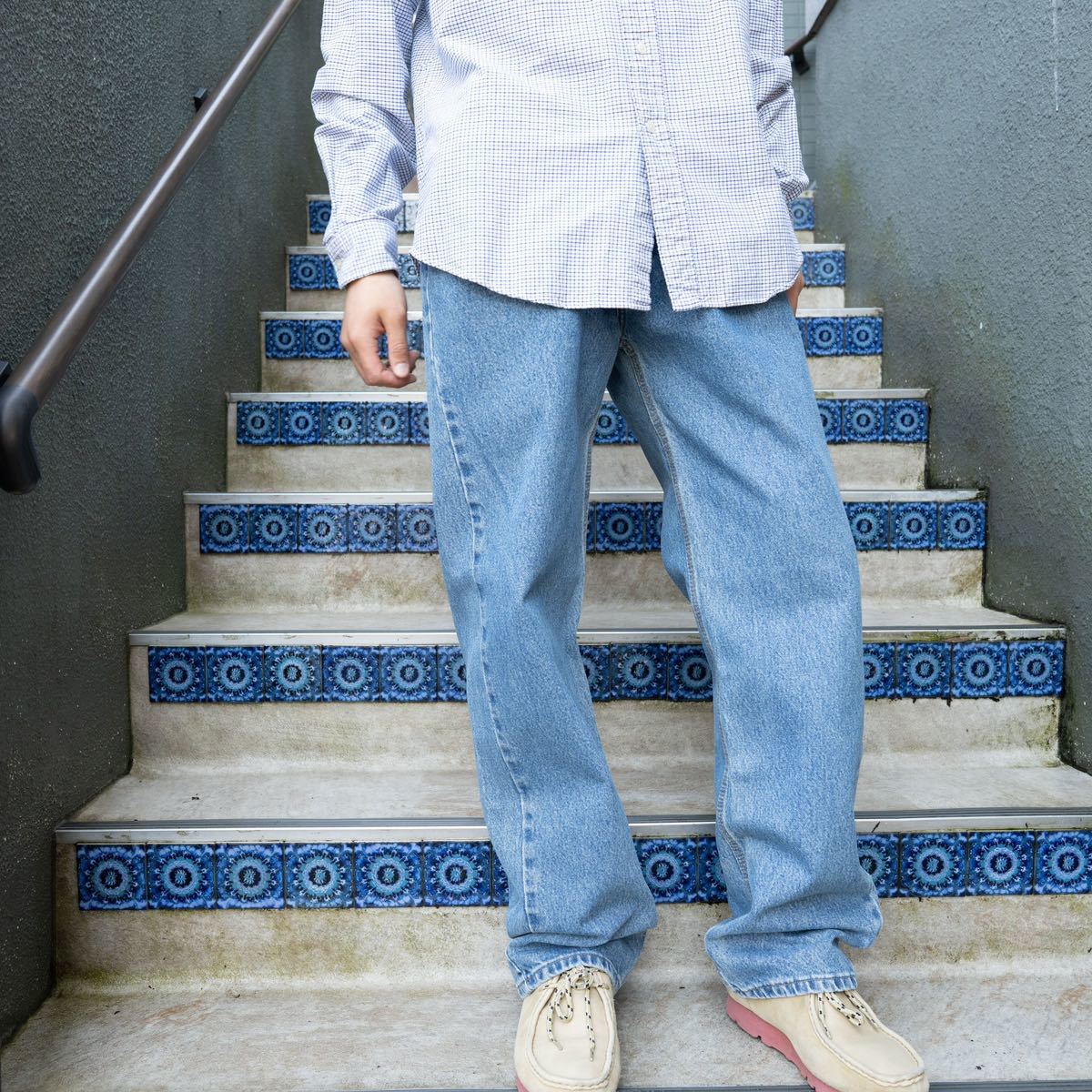 USA VINTAGE DESIGN FLARE DENIM PANTS/アメリカ古着デザインデニム