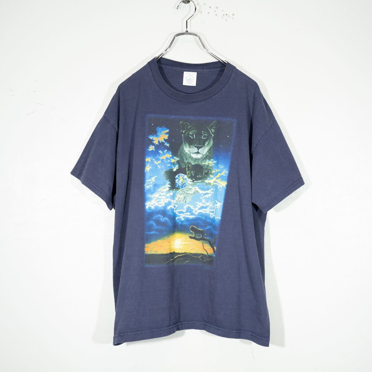 USA VINTAGE PRO WEIGHT LION PRINT DESIGN T SHIRT/アメリカ古着ライオンプリントデザインTシャツ