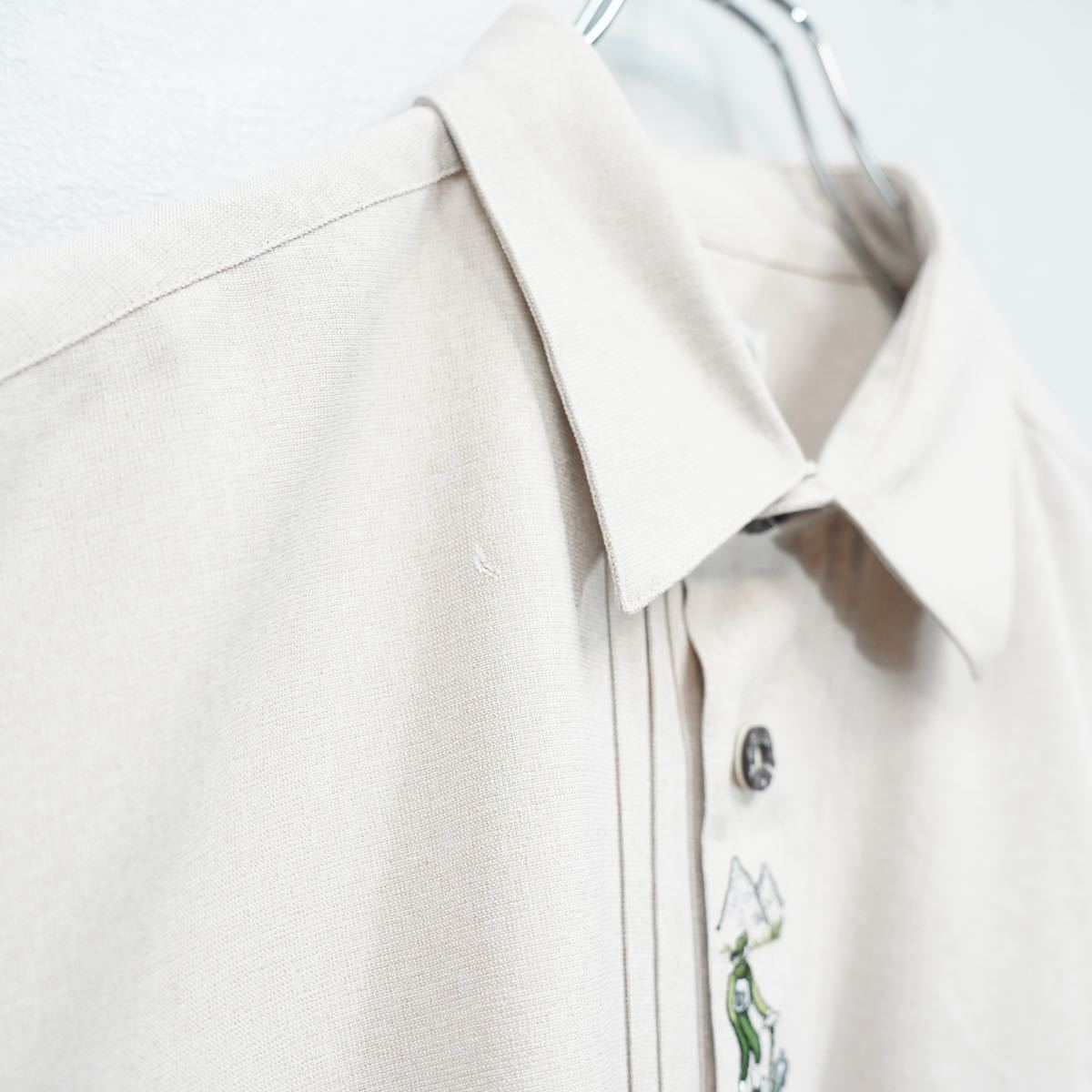 EU VINTAGE EMBROIDERY DESIGN TYROLEAN SHIRT/ヨーロッパ古着刺繍デザイン半袖チロリアンシャツ