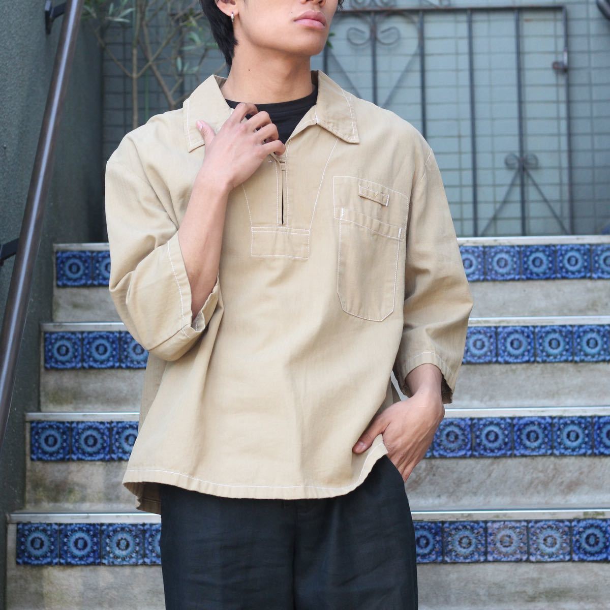 DEAD STOCK EU VINTAGE CZECH MILITALY PULL OVER SHIRT/デッドストックヨーロッパ古着チェコ軍プルオーバーシャツ②_画像1