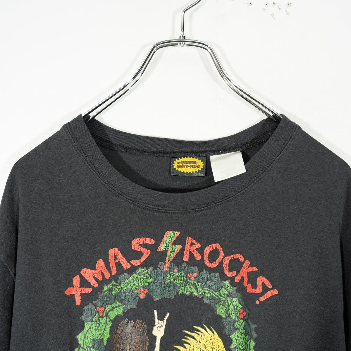 USA VINTAGE XMAS ROCKS! PRINT DESIGN T SHIRT/アメリカ古着クリスマスロックスプリントデザインTシャツ_画像6