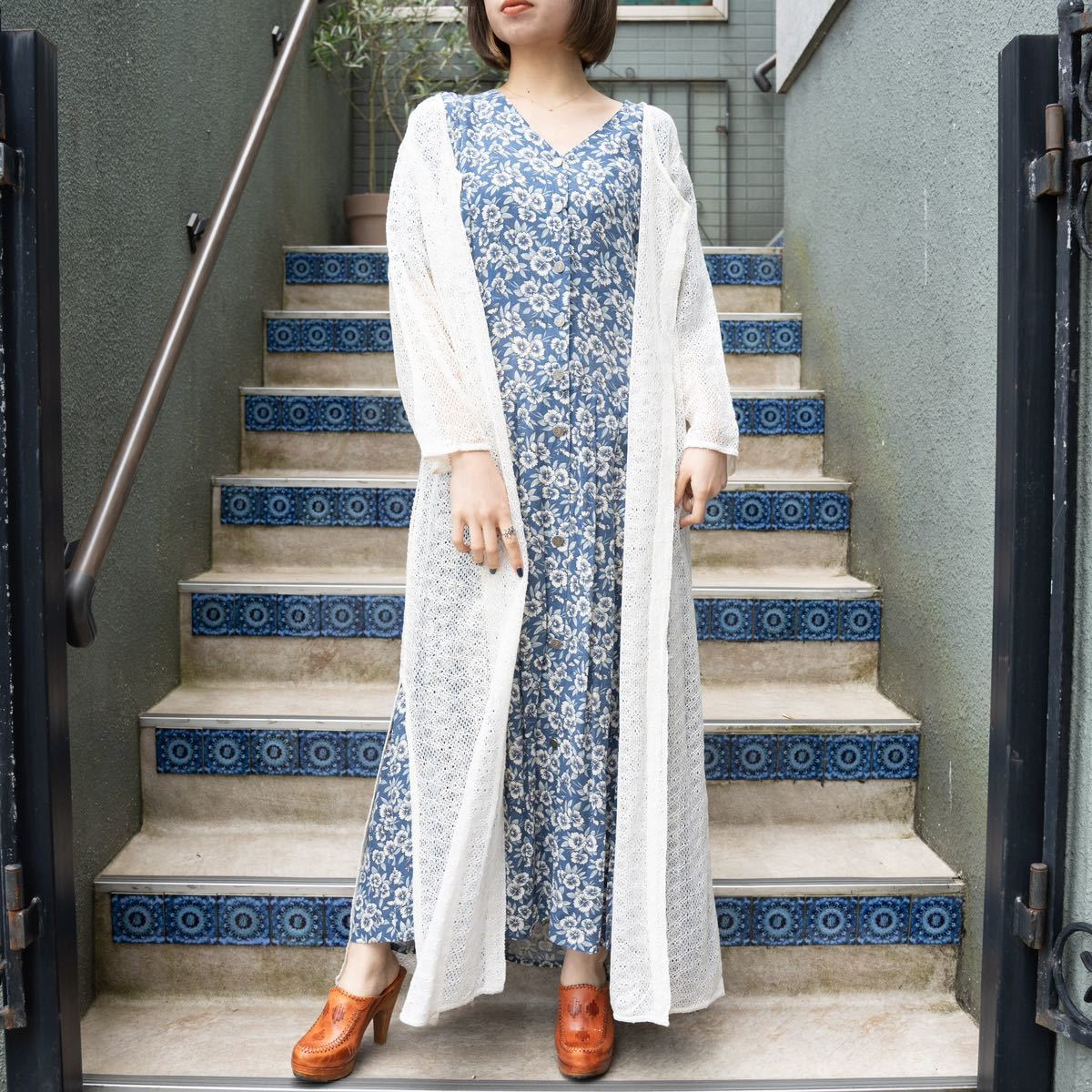 2022年のクリスマス CROCHET VINTAGE USA DESIGN CARDIGAN/アメリカ