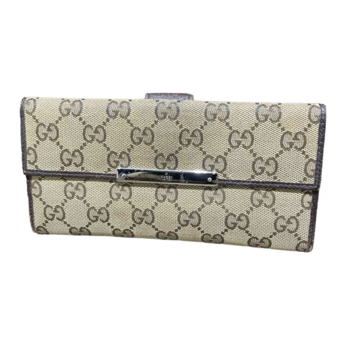 GUCCI グッチ GGキャンバス 財布 長財布 ブラウン 小物 レディース