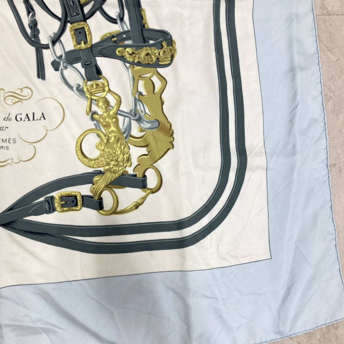 HERMES エルメス スカーフ 小物 バンダナ カレ BRIDES DE GALA式典