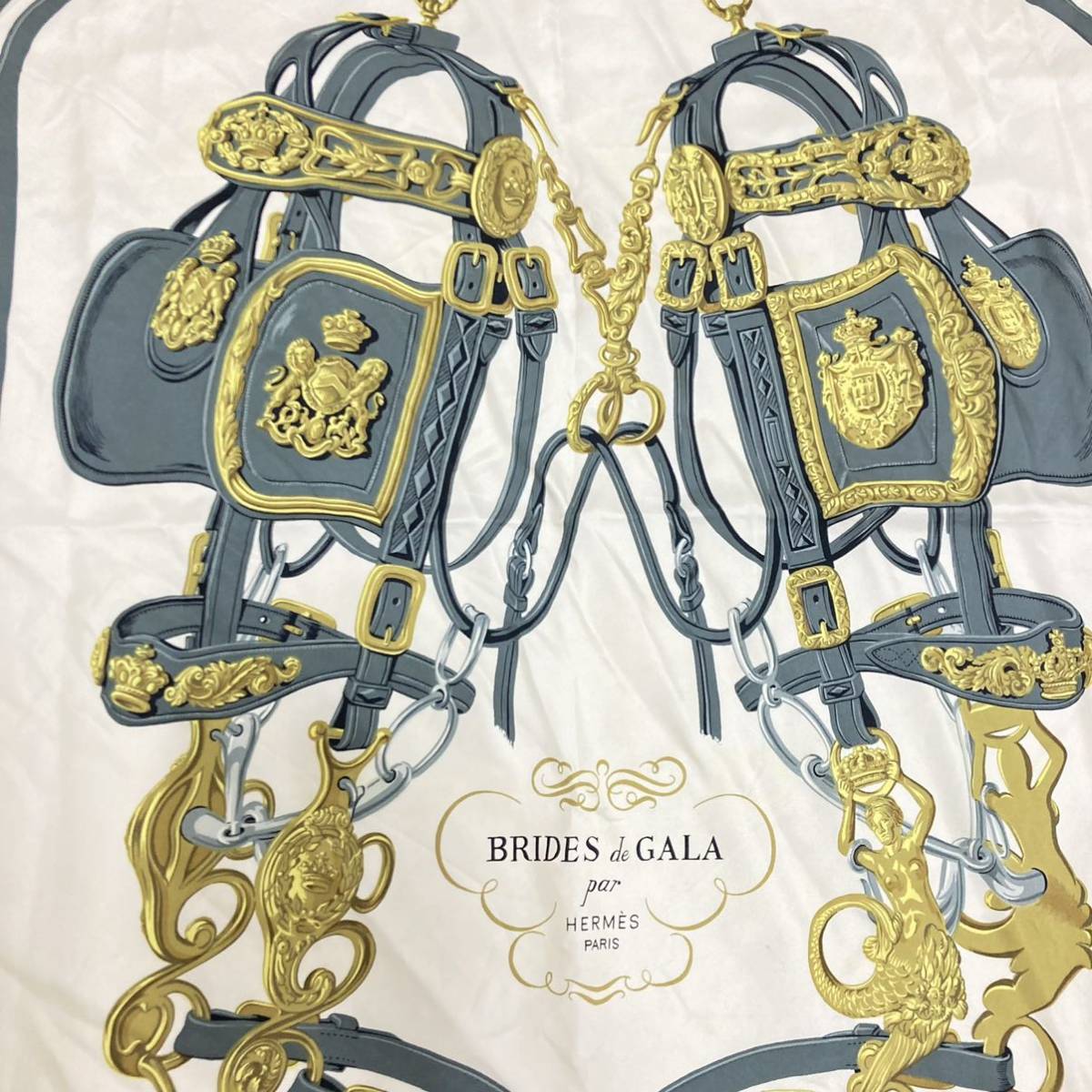 HERMES エルメス スカーフ 小物 バンダナ カレ90 BRIDES DE GALA(式典