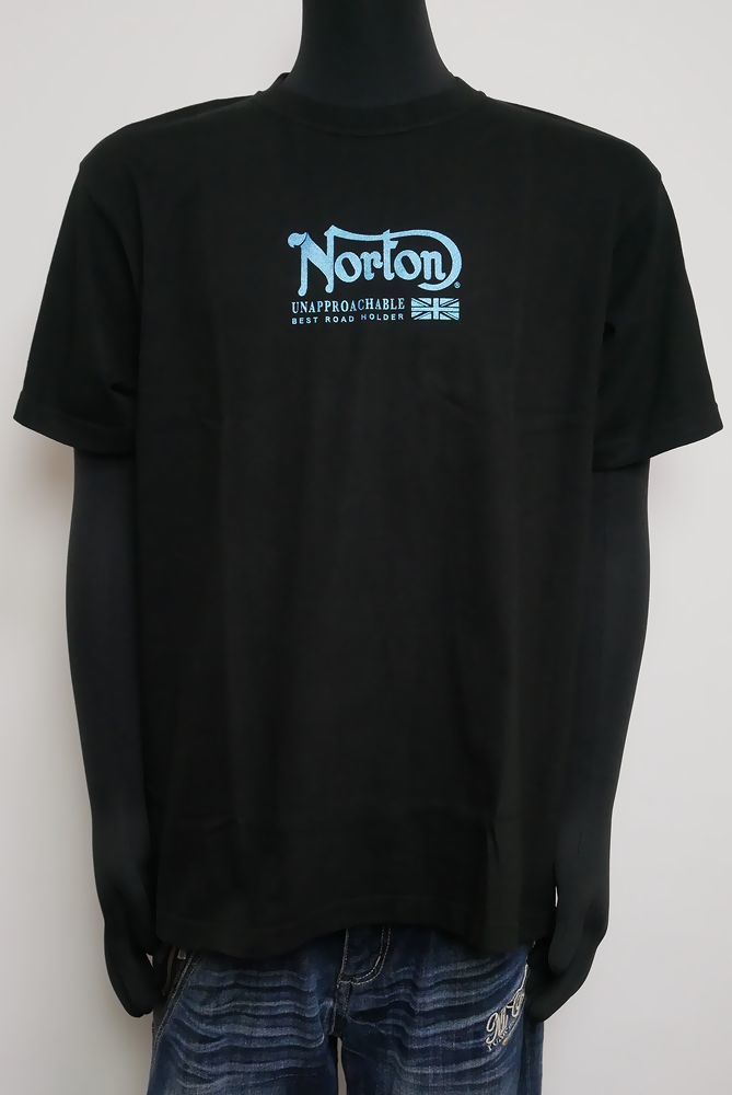 新品正規 Norton ノートン JAPAN加工レーシングTTモデルメタルT 232N1037 黒L_画像3