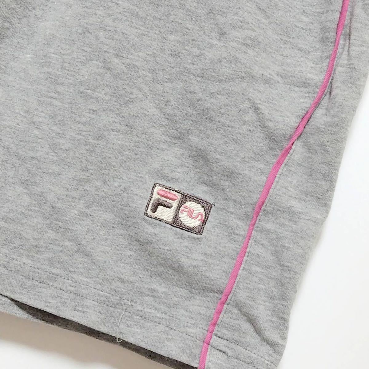 FILA one отметка Logo вышивка бегун шорты filler серый розовый L~LL женский Jim тренировка прогулка бег 