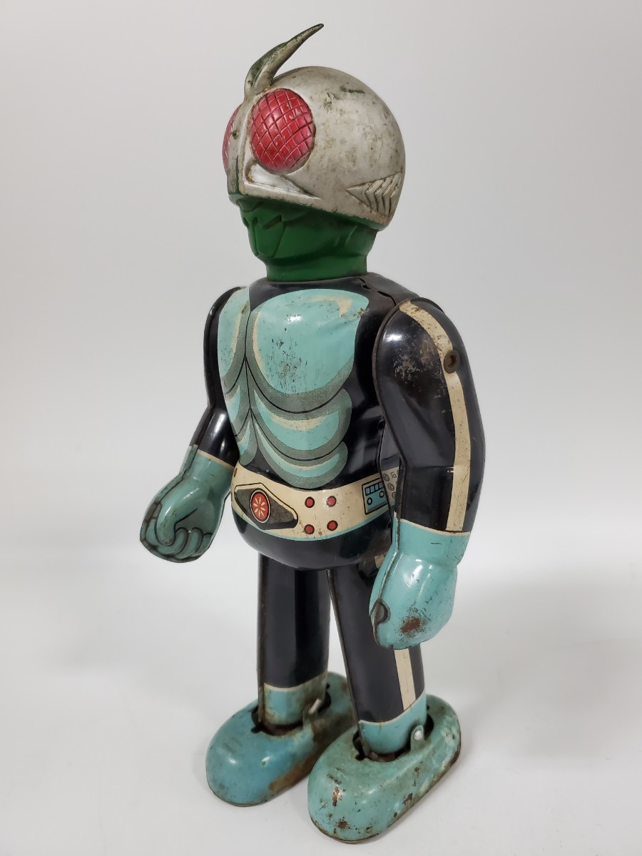 1円スタート 仮面ライダー 1号 エンゼル ゼンマイ歩行 ブリキ人形 高さ
