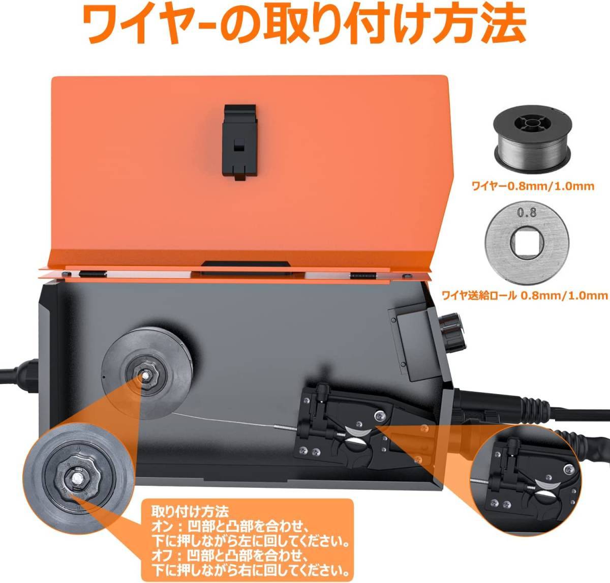 半自動溶接機MIG160 AC100V 1台両用 MMA・MIGインバータ アーク溶接機