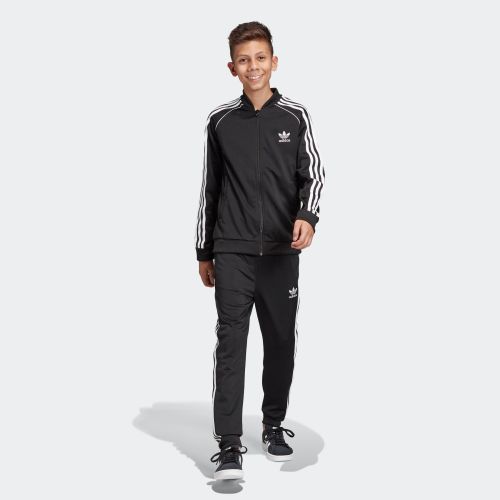  Adidas Originals Kids truck pants going to school Street dressing up put on KIDS SST TRACK PANTS DV2879 BLACK × WHITE 160