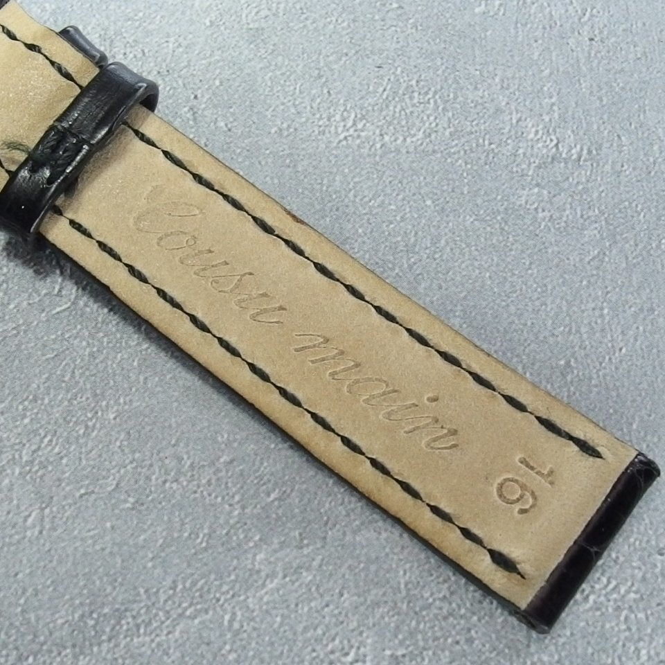 Chopard CHOPARD ショパール 腕時計用 革ベルト ブラック 16mm 革 パーツ USED品 ベルトのみ 「21668」_画像5