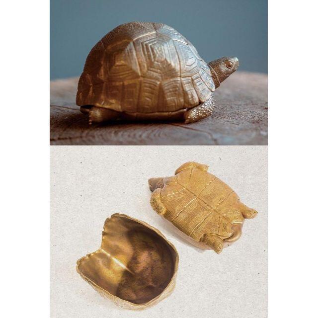  yellow copper made likgame storage gift accessory box lovely turtle 