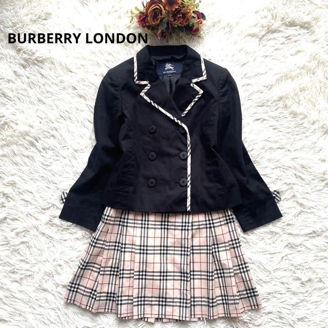 新品 150 バーバリー BURBERRY プリーツスカート スーツ フォーマル