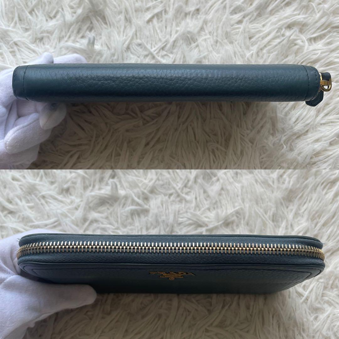 新規上場商品 希少カラー プラダ 長財布 ラウンドファスナー