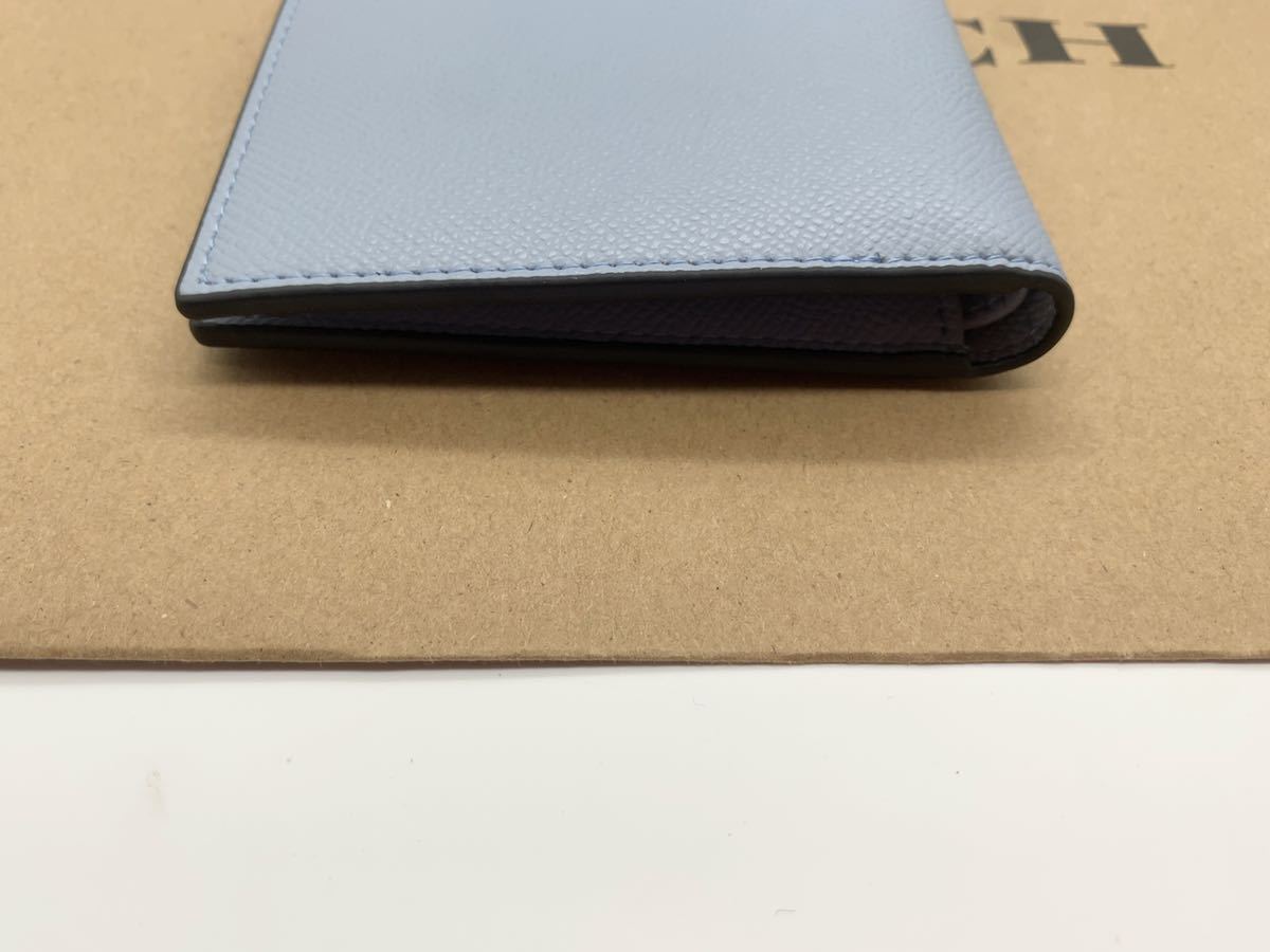 COACH 二つ折り財布 CJ883 ブルー アウトレット品 箱、紙袋付 | anjale.lk