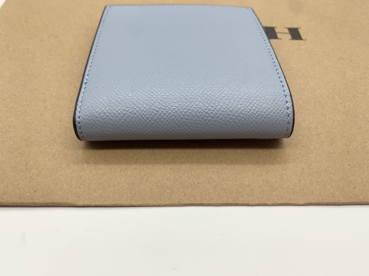 COACH 二つ折り財布 CJ883 ブルー アウトレット品 箱、紙袋付