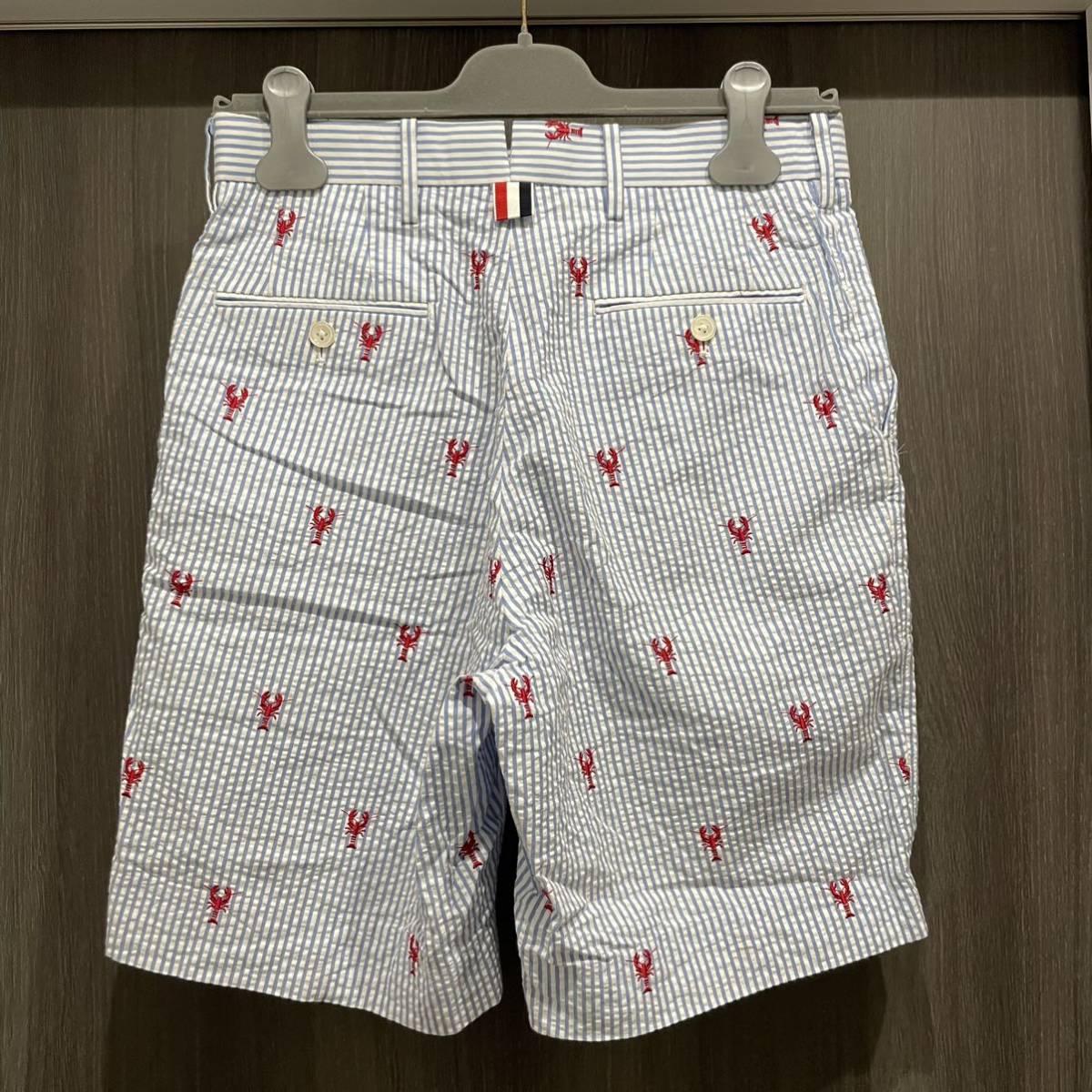THOM BROWNE 0 ロブスター モチーフ シアサッカー ショーツ ショート