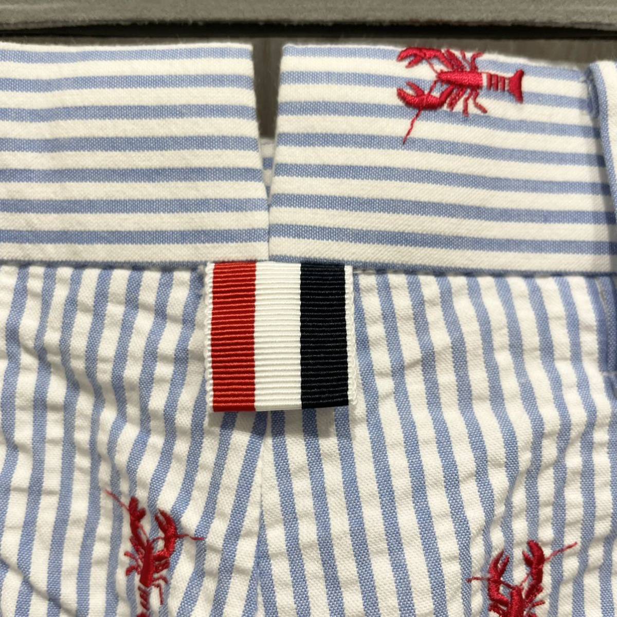 THOM BROWNE 0 ロブスター モチーフ シアサッカー ショーツ ショート