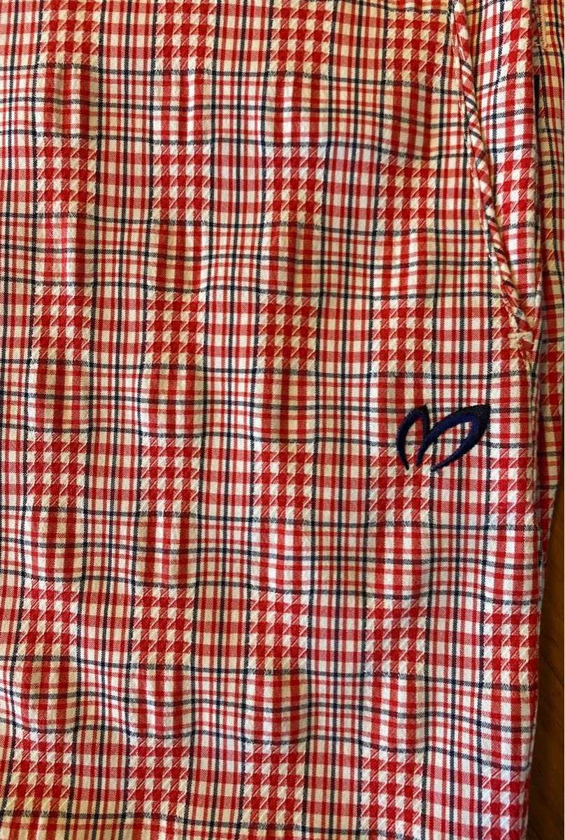マスターバニー ゴルフウェア メンズ パンツ 赤 チェック サイズ4 GOLF パーリーゲイツ