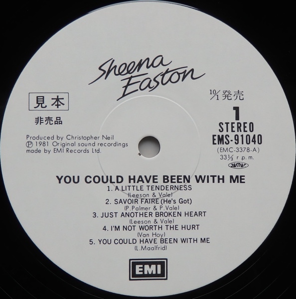 LP SHEENA EASTON シーナ・イーストン 涙のブロークン・ハート EMS-91040 帯付 見本盤_画像5