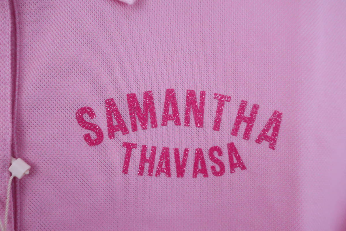 【感謝セール】【未使用品】Samantha Thavasa(サマンサタバサ) ポロシャツ ピンク レディース S 0077-2111100006 ゴルフウェア 2305-0075_画像2
