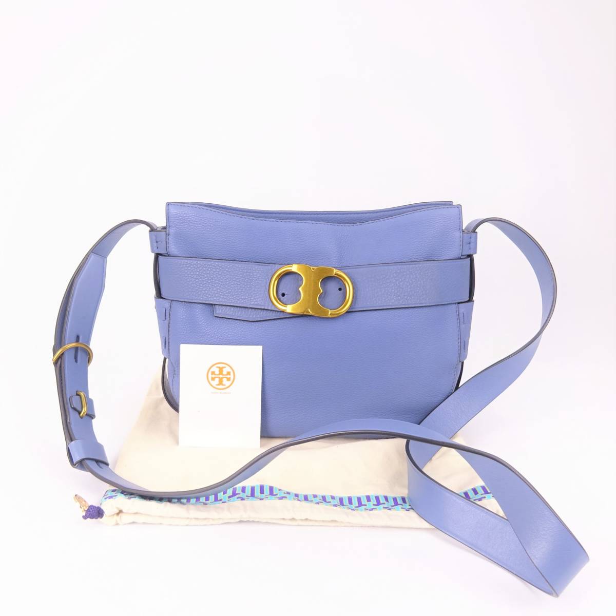 安価 本物良品□トリーバーチ□GEMINI LINK CROSS-BODY/ブルーレザー