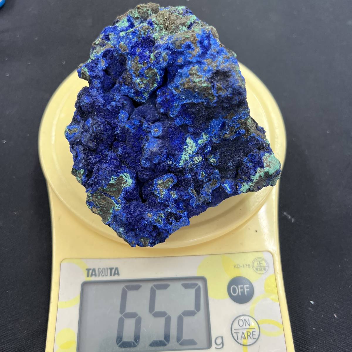 No. マラカイトを伴うアジュライト アジュライト 藍銅鉱 岩絵の具 マラカイト Azurite 天然石 原石 鉱物 パワーストーン
