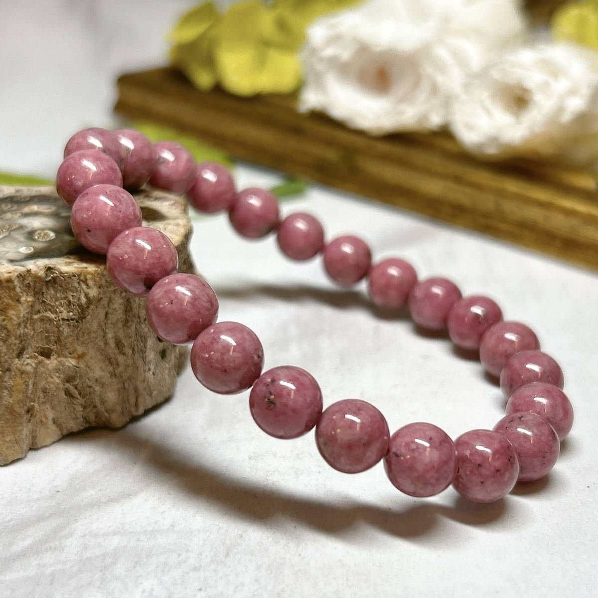 【RE5950】8㎜＊ロードナイト＊ブレスレット＊Rhodonite