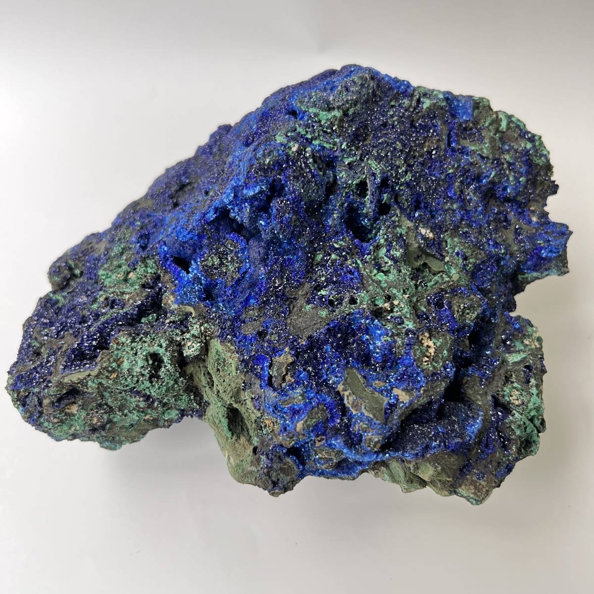 E21114】マラカイトを伴うアジュライト アジュライト 藍銅鉱 岩絵の具
