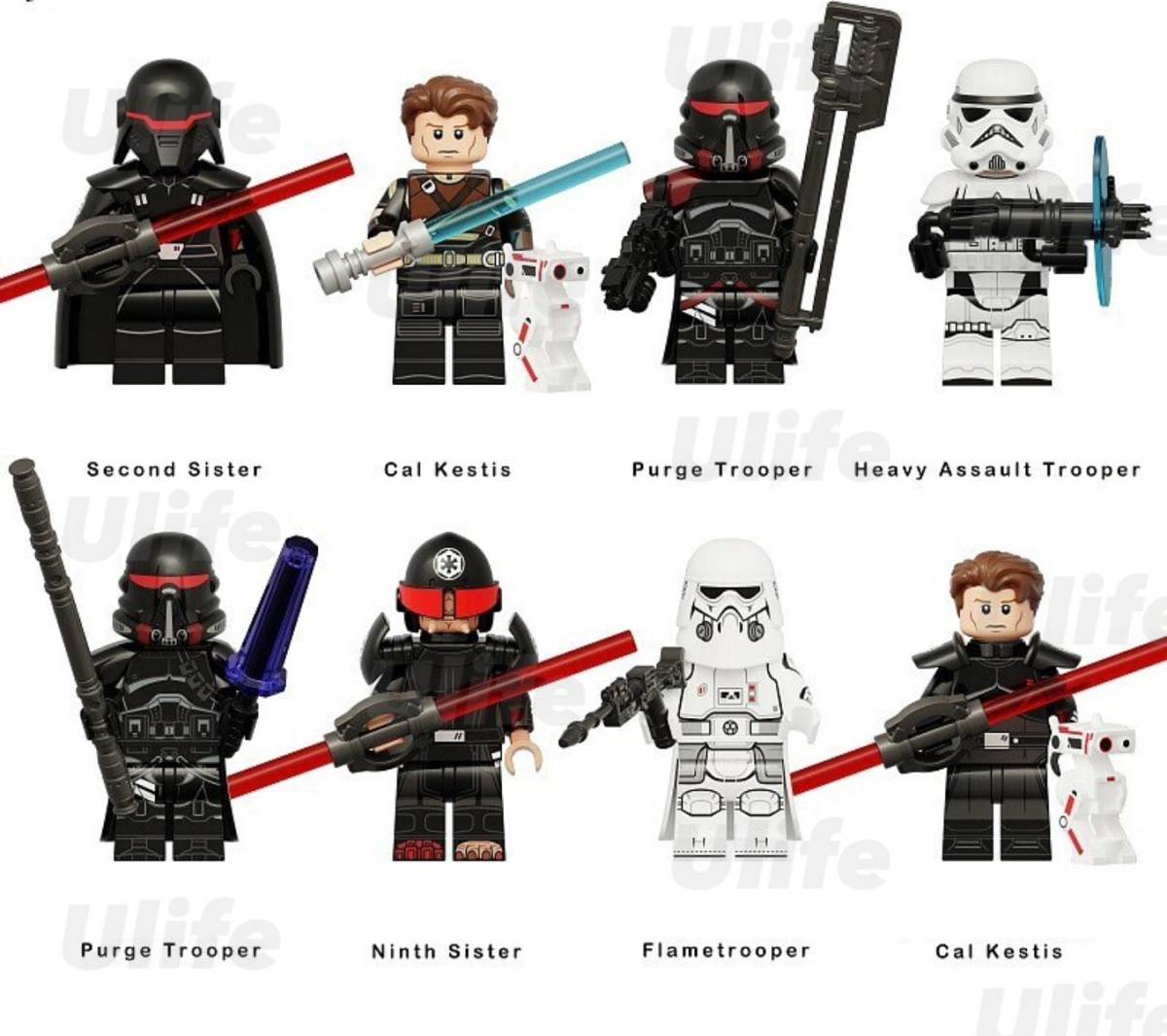 8体セット LEGO レゴ互換 ミニフィグ フィギュア スターウォーズ SW 銀河帝国 ジェダイ軍尋問団 クローントルーパー シスター 送料無料