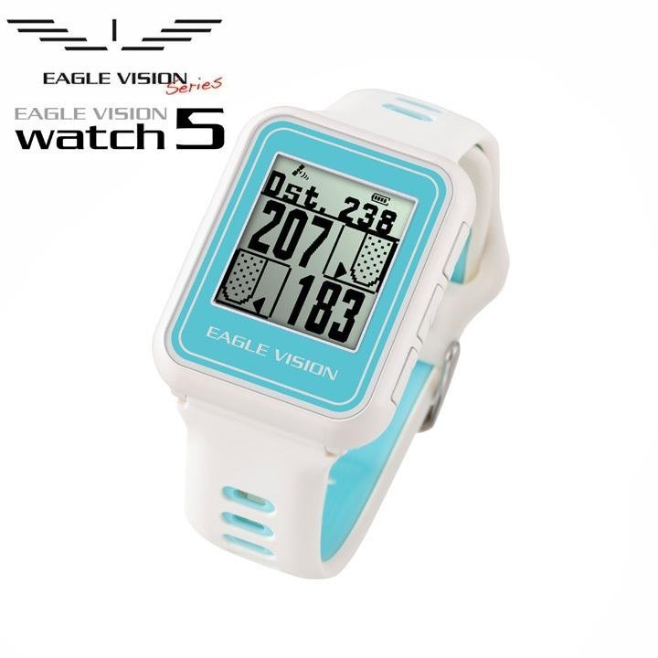 【新品】イーグルビジョン ウォッチ5 EV-019 ホワイト 腕時計タイプ GPS小型距離計測器 EAGLE VISION WATCH5 WHITE 朝日ゴルフ