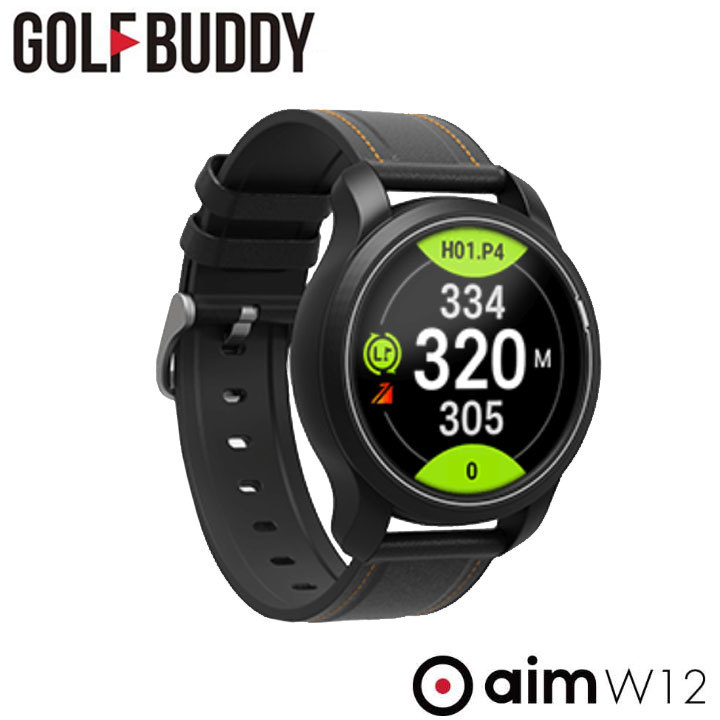 GOLFBUDDY aim W12 フルカラー タッチ ゴルフウォッチ ゴルフバディ 交換ベルト付 GOLFER'S CHOICE GOLF GPS WATCH 2023 送料無料 即納