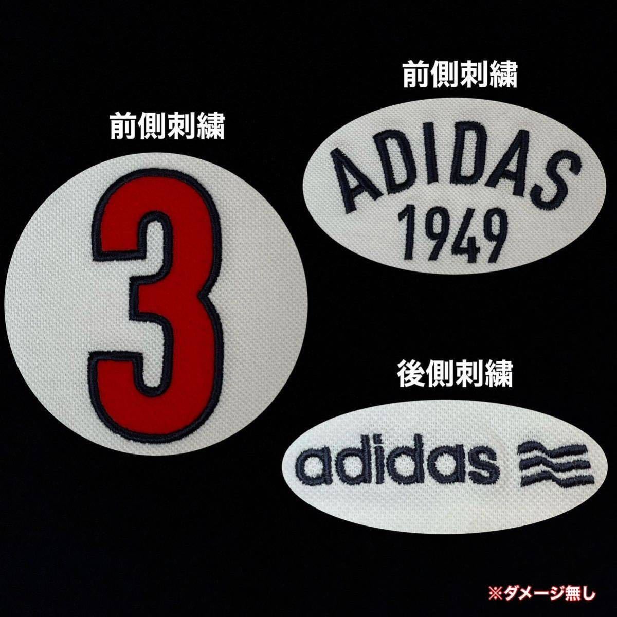 超美品 adidas(アディダス)テーラーメイド レディース ゴルフ シャツ S(T154-162cm)使用２回 ホワイト ネイビー 半袖 スポーツ ストレッチ_刺繍