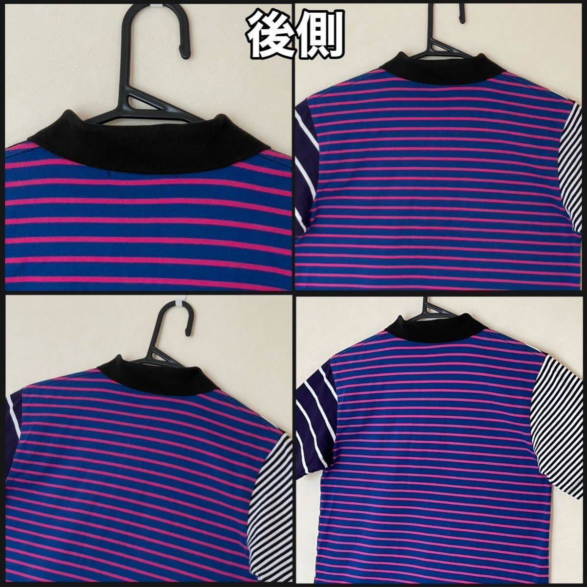 超美品 BEAMS(ビームス)メンズ シャツ S(T160-170cm)使用3回 半袖 トップス 春夏秋 アウトドア ブラック ホワイト ボーダー (株)ビームス