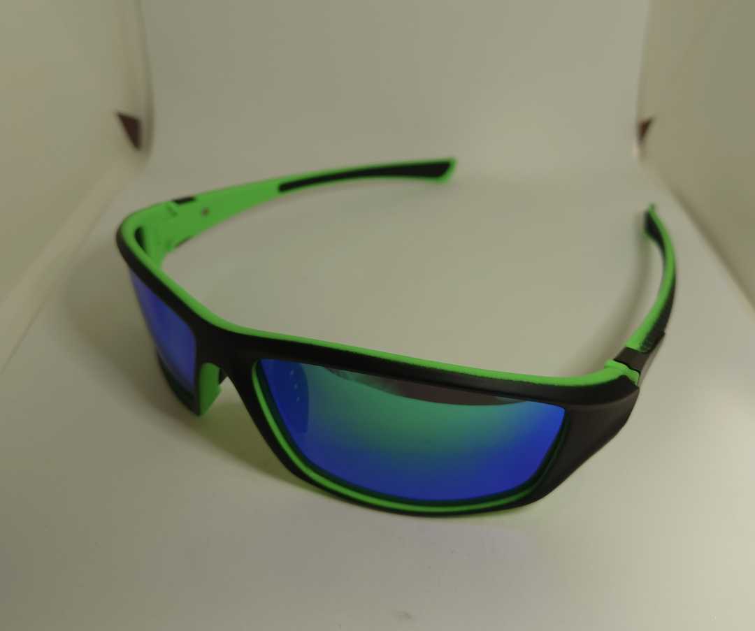  free shipping! polarizing lens sunglasses mirror lens black × green frame fishing sport outdoor cycling walking 