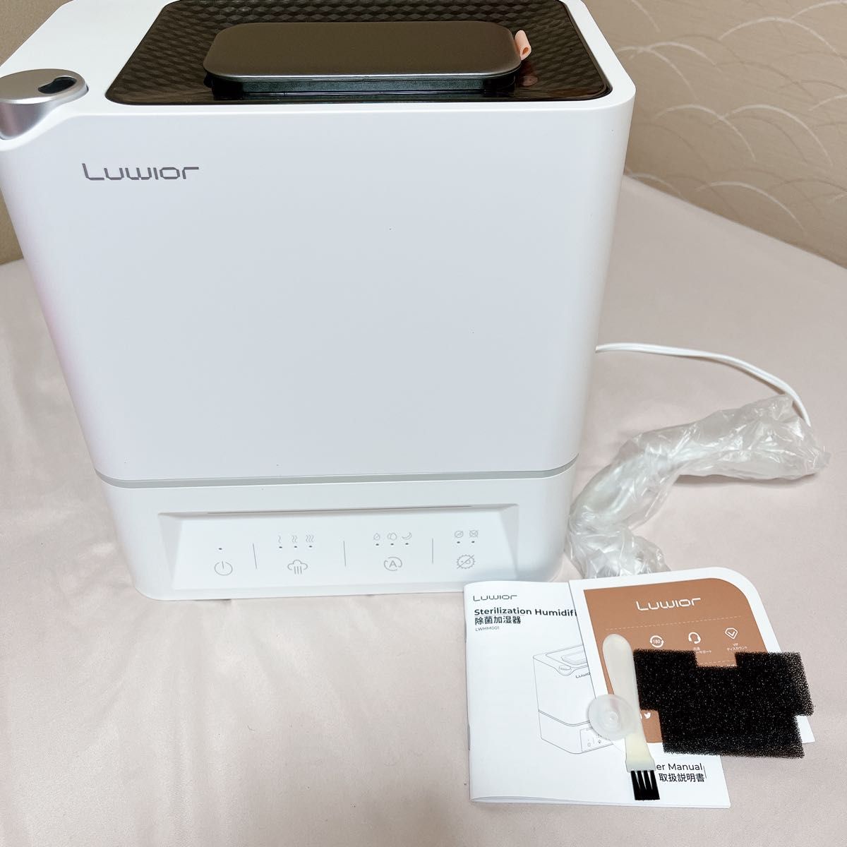 加湿器 卓上 除菌加湿器 第二代 Luwior 電解水除菌 大容量 - 加湿器
