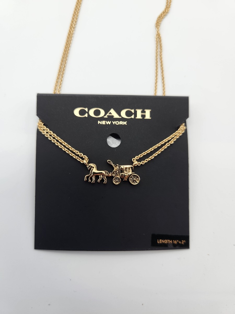 2022新入荷 COACH コーチ 定価24,840円 新品未使用品 ネックレス GOLD