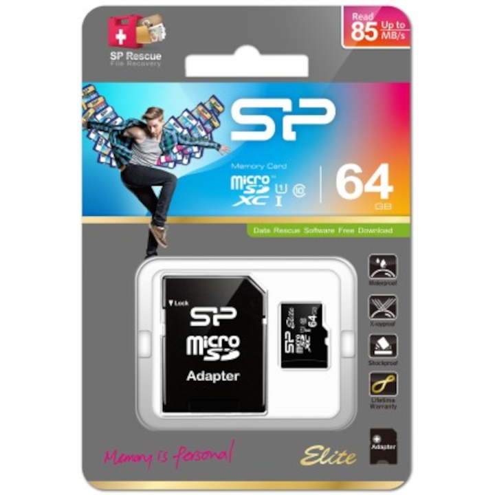 新品：シリコンパワー microSDXCカード 64GB class10_画像1