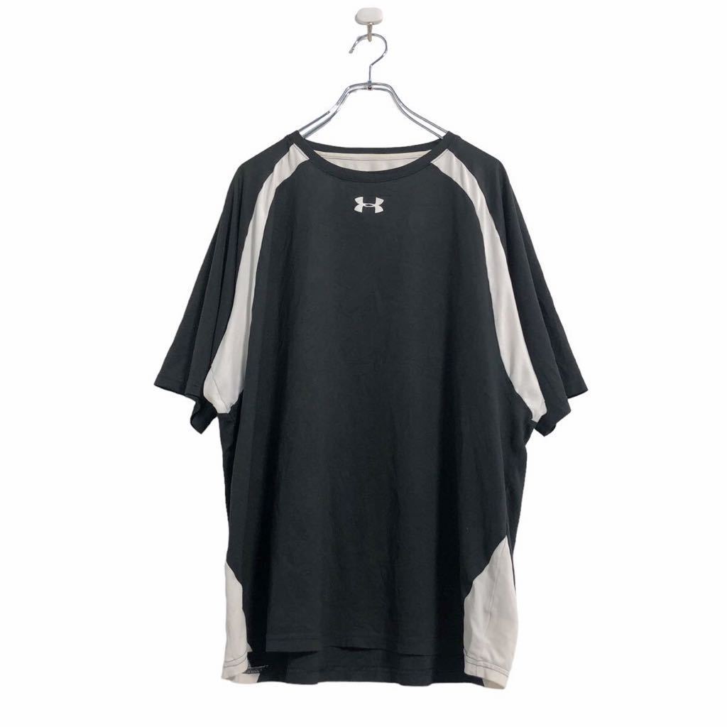 UNDER ARMOUR 半袖 ロゴ Tシャツ XL ブラック ホワイト アンダーアーマー スポーツ 古着卸 アメリカ仕入 a506-6442_画像1