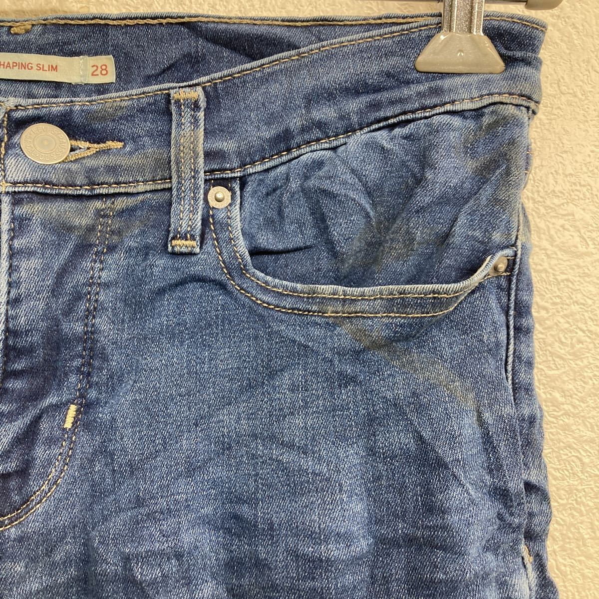 Levi's 312 デニムパンツ W28 リーバイス ウィメンズ スリム インディゴ 古着卸 アメリカ仕入 2305-1947_画像4