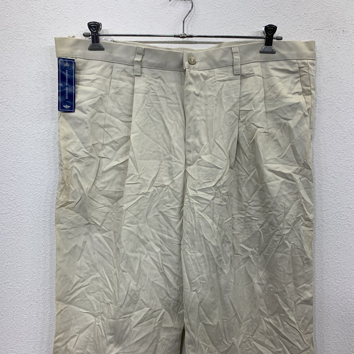 DOCKERS chino pants W40 Docker's white big size dead stock old clothes . America buying up 2306-116