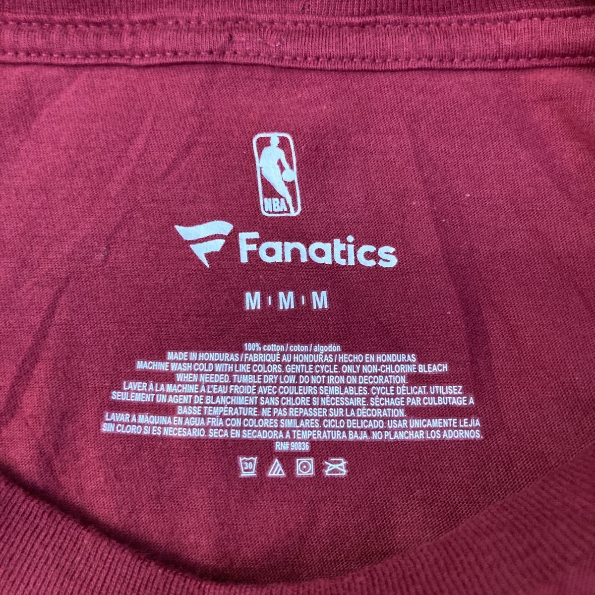 Fanatics 半袖 プリント Tシャツ M ボルドー NBA CHAMPS EAST 2018 バスケ 古着卸 アメリカ仕入 a506-5215_画像7
