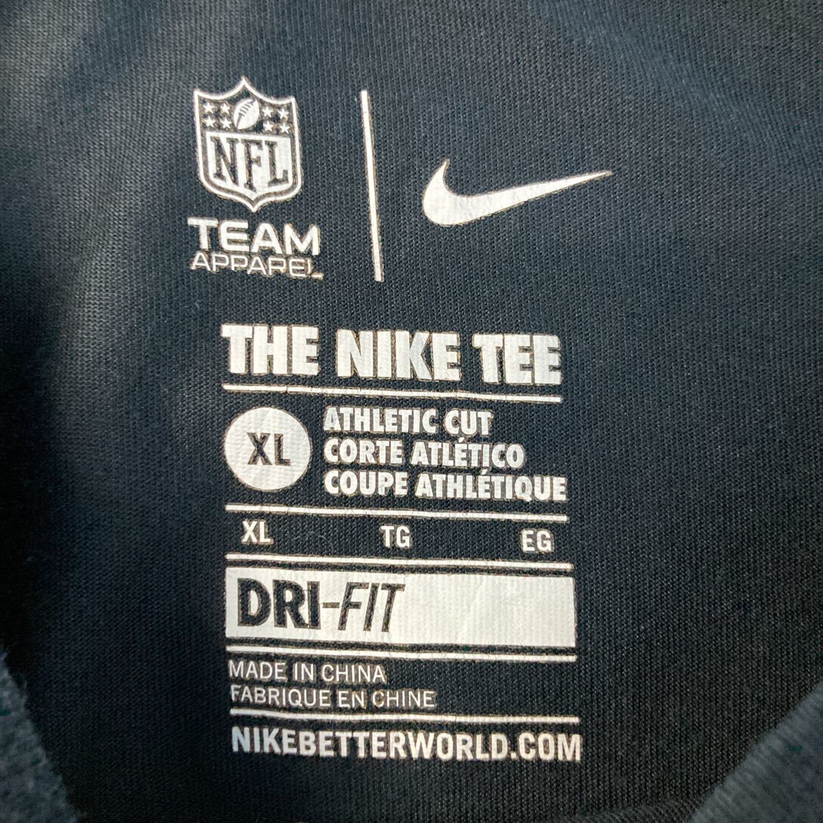 NIKE NFL 半袖 プリント Tシャツ XL ブラック ナイキ アメフト RAIDERS ライダース ビッグサイズ DRIFIT 古着卸 アメリカ仕入 a506-5190_画像8