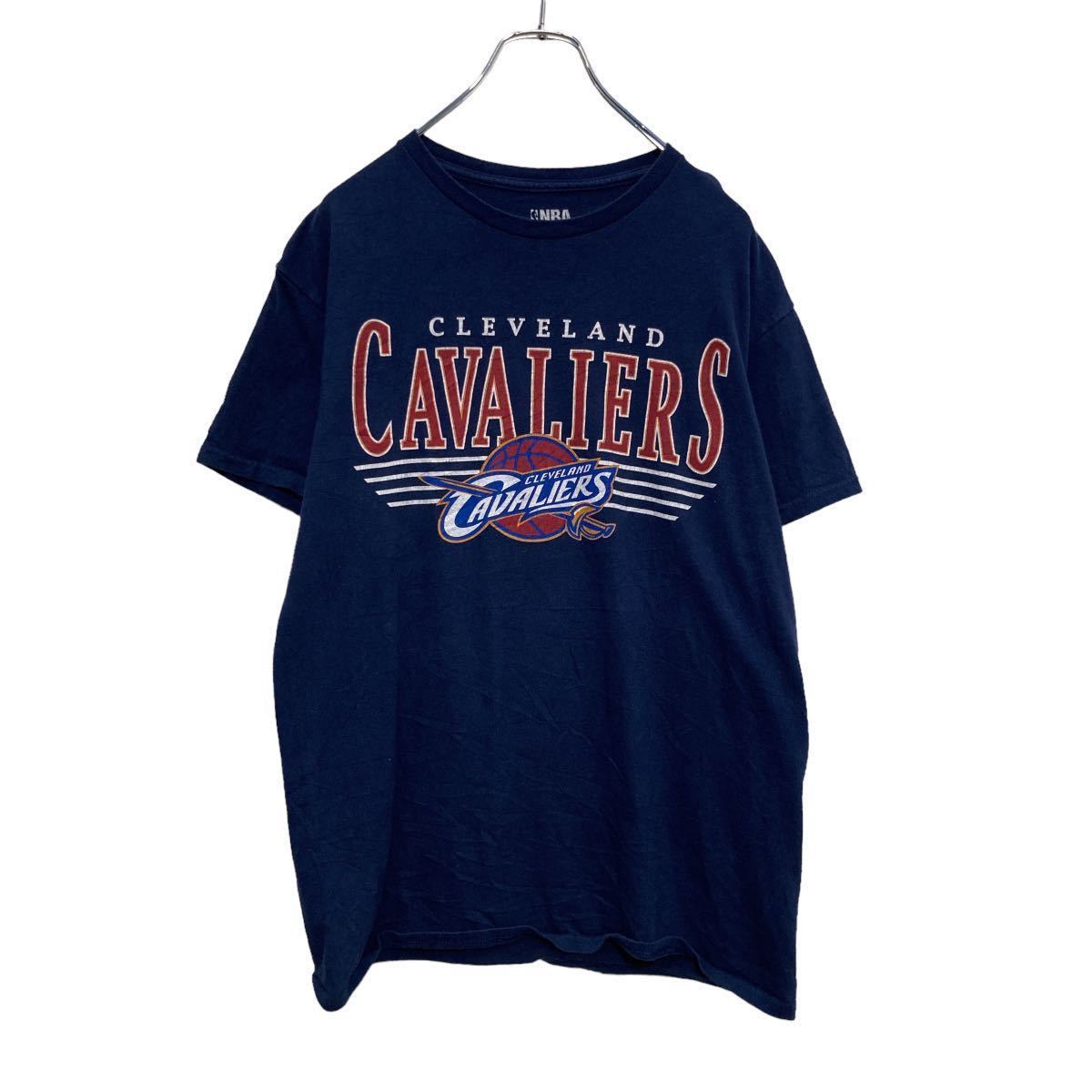 NBA 半袖 プリント Tシャツ M ネイビー バスケ クリーブランド キャバリアーズ スポーツ ストリート 古着卸 アメリカ仕入 a506-5582_画像1