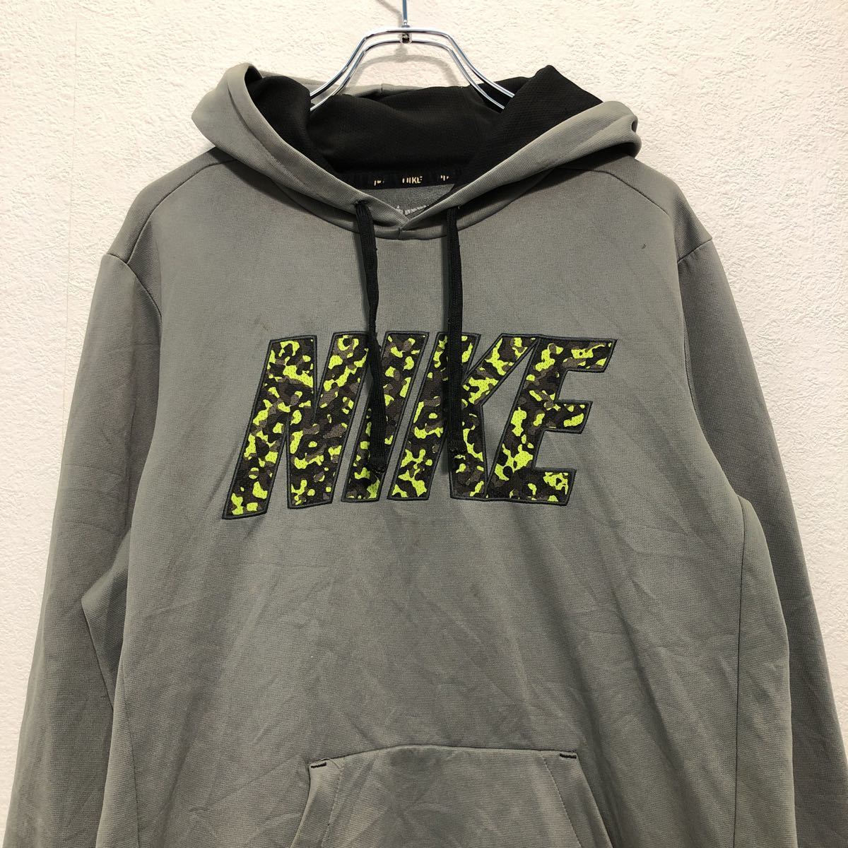 NIKE Logo тренировочный футболка S хаки Nike f-ti карман б/у одежда . America скупка a506-5920