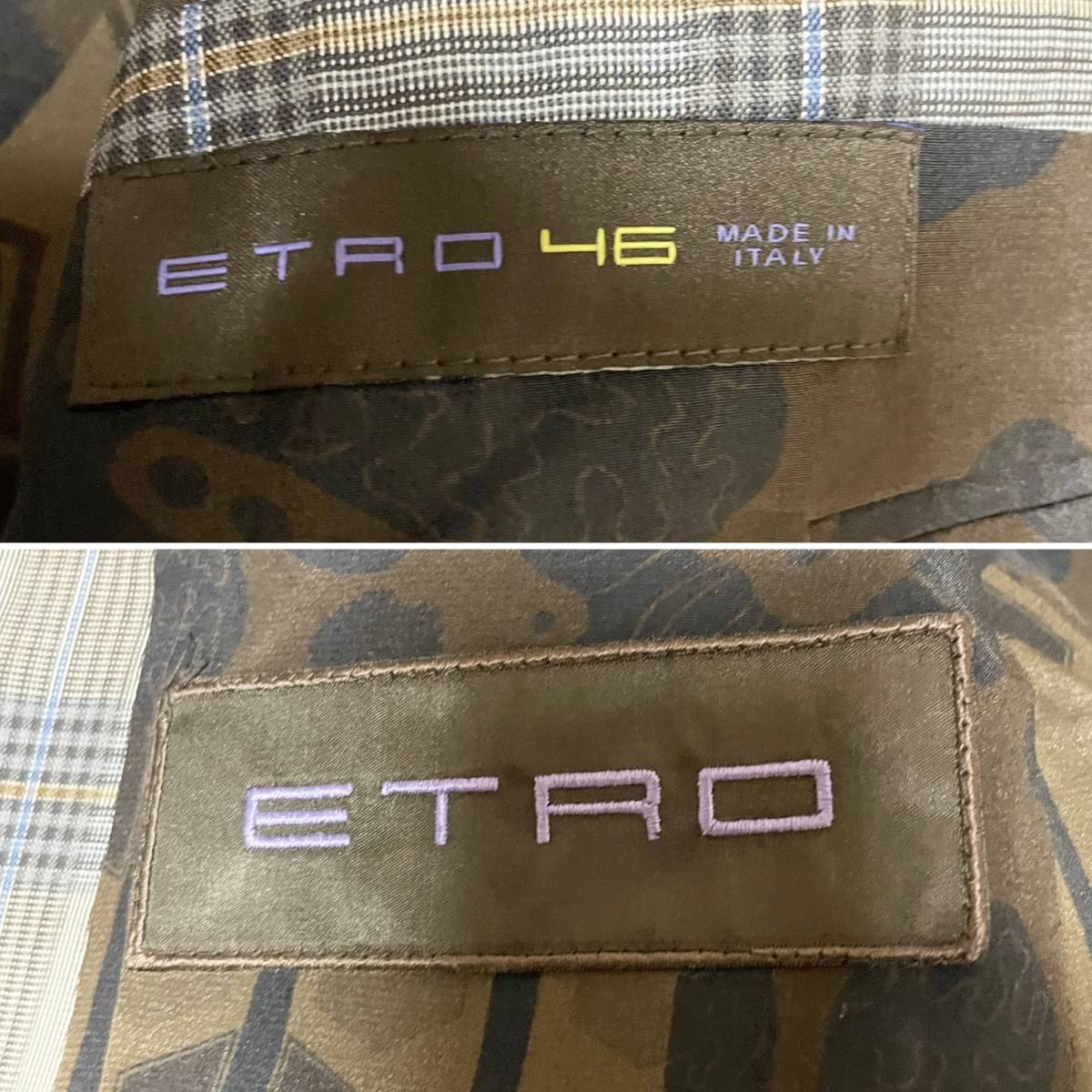 エトロ【 美品 大人のおしゃれ 】ETRO スーツ 総柄 チェック