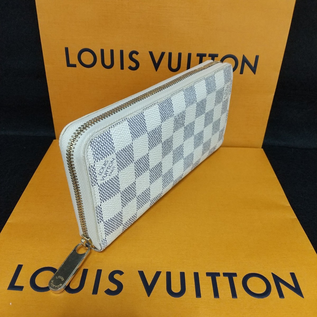 1円〜 CA LOUIS VUITTON ルイヴィトン ジッピーウォレット ダミエ