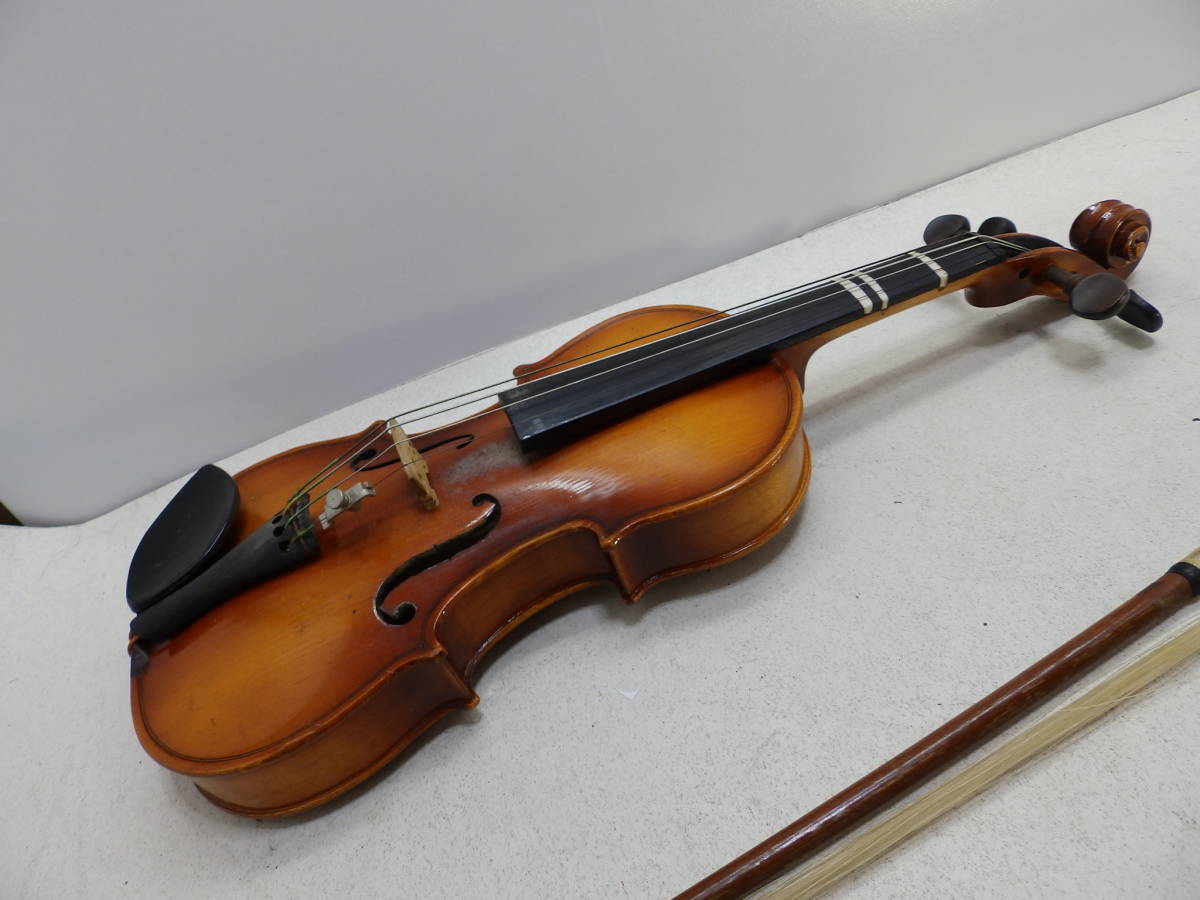 kiso suzuki Violin バイオリン Copy of Antonius Stradivarusl f20 anno1972 1/10 japan No8 全長39cm 弓45.5cm(37.5cm) 中古！_画像3