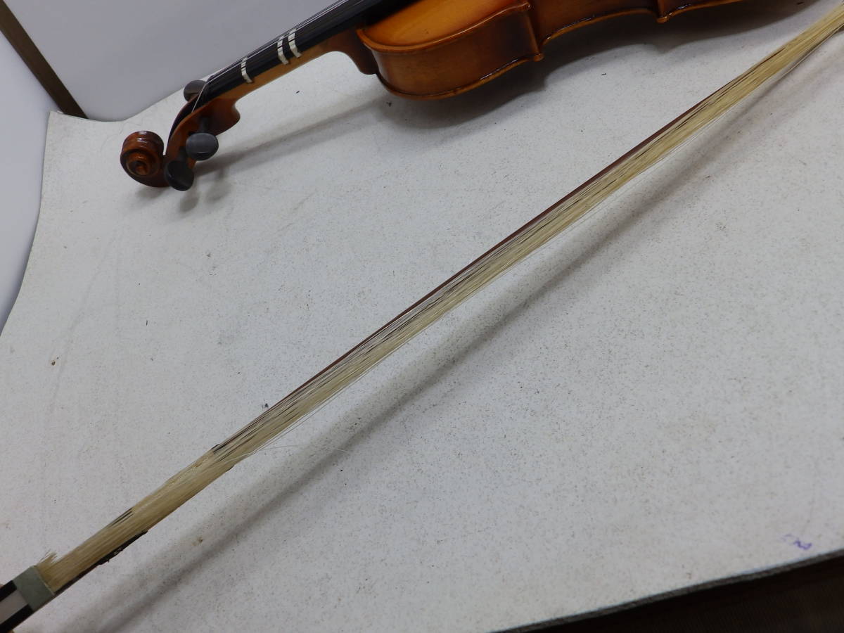 kiso suzuki Violin バイオリン Copy of Antonius Stradivarusl f20 anno1972 1/10 japan No8 全長39cm 弓45.5cm(37.5cm) 中古！_画像8